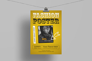 Fashion Poster Template, a Poster Template by ClickPaint_Studio
