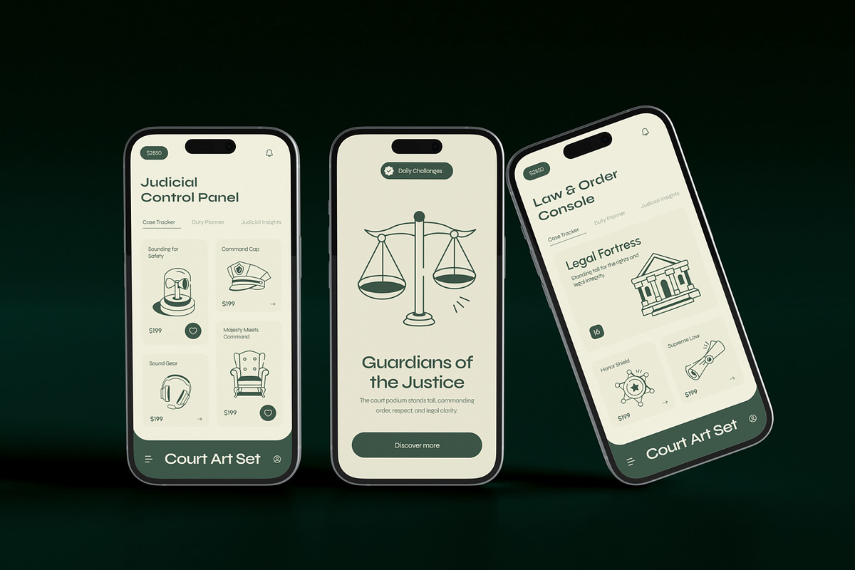 Court Drawing Art Set, an Outline Icon by Vectors Market (Photo 3 of 8)