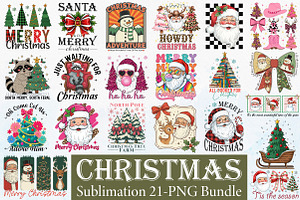 Christmas Sublimation Bundle PNG, an Illustration by Libby Wishes