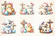 Easter Lamb and Goose Clipart Bundle, an Illustration by DreamArtGraphic (Thumbnail 4 of 4)