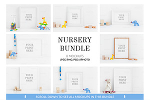 Bundle Nursery print mockups vol.1