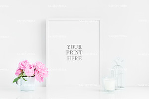 8x10 print mockup 16x20 4:5 peonies