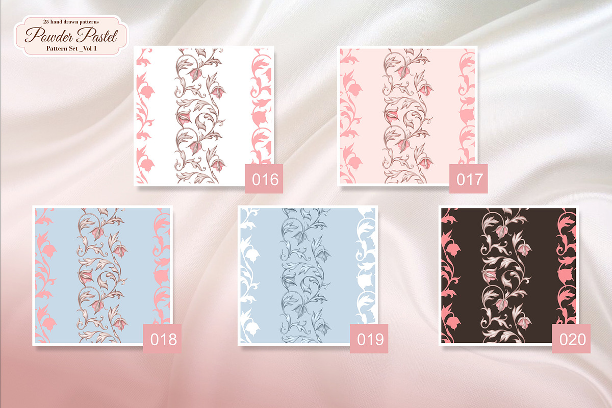Powder Pastel Pattern Set Part 1, a Pattern Graphic by L- design studio (Photo 6 of 9)