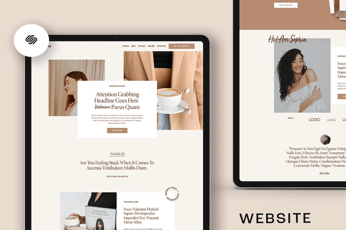 Squarespace Website Template: Coach, a Squarespace Template by Kseniia_Design (Photo 4 of 5)