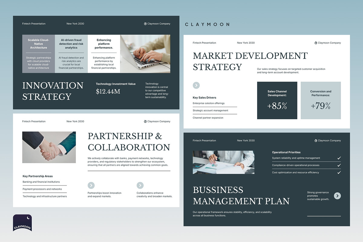 Fintech Company Profile, a Presentation Template by Claymoon Lab (Photo 3 of 7)