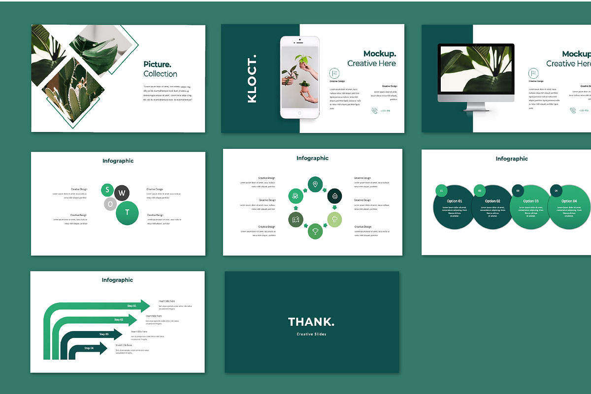 Kloct Green PowerPoint, a Presentation Template by Overcloud (Photo 4 of 4)