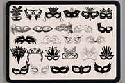 Procreate stamps, Masquerade mask, a Brush Add-On by TaKong Magics (Thumbnail 3 of 4)