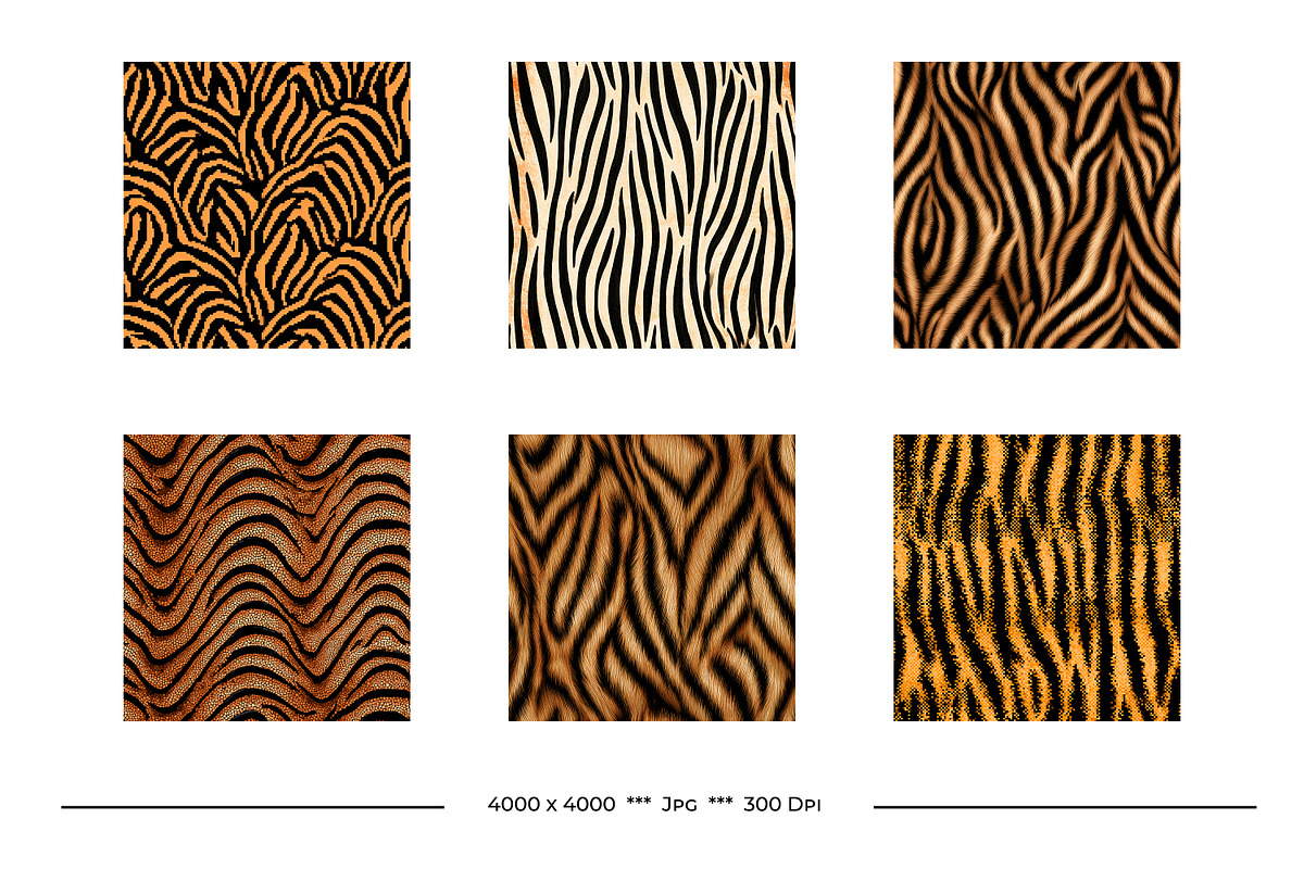 Tiger Print Retro Art Designs, a Pattern Graphic by karenfoleyphoto (Photo 6 of 7)