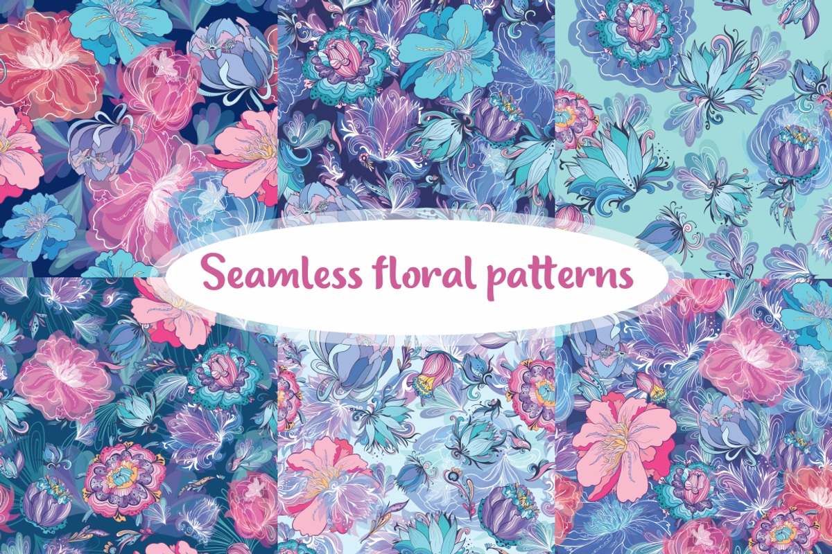 Indigo Garden Vector Florals, a Decorative Illustration by kisikoida (Photo 2 of 4)