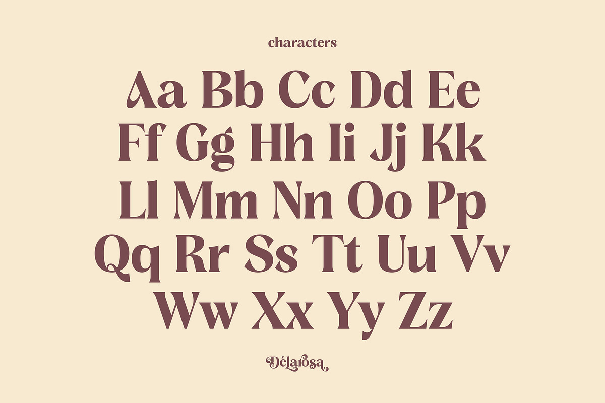 Delarosa - A Decorative Serif, a Serif Font by agnyhasyastudio (Photo 12 of 17)