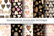 Watercolor heart cliparts & patterns, an Object Graphic by Naty Art (Thumbnail 8 of 24)