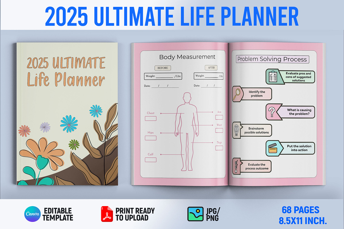 2025 Ultimate Life Planner, a Print Template by Book2bees (Photo 1 of 4)