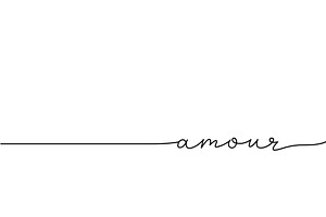 Amour Word - Continuous One Line