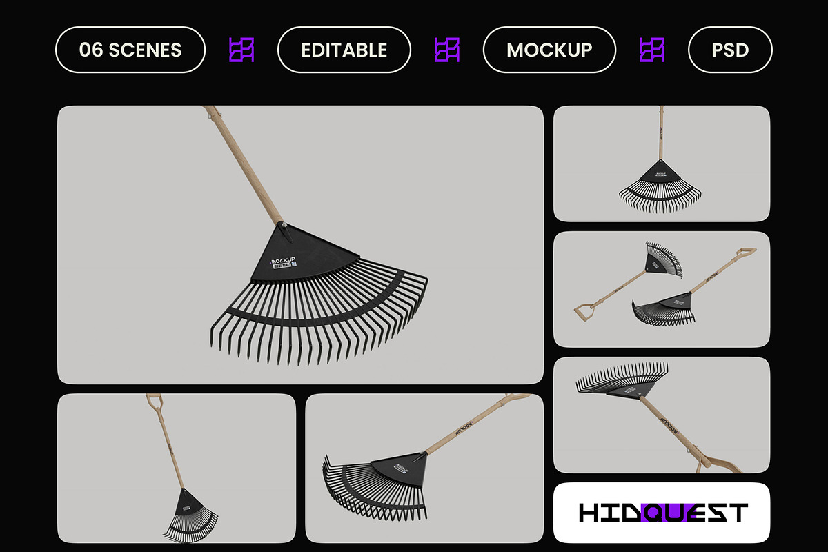 Leaf Rake Mockup, a Household Mockup by hiddemaru (Photo 2 of 4)