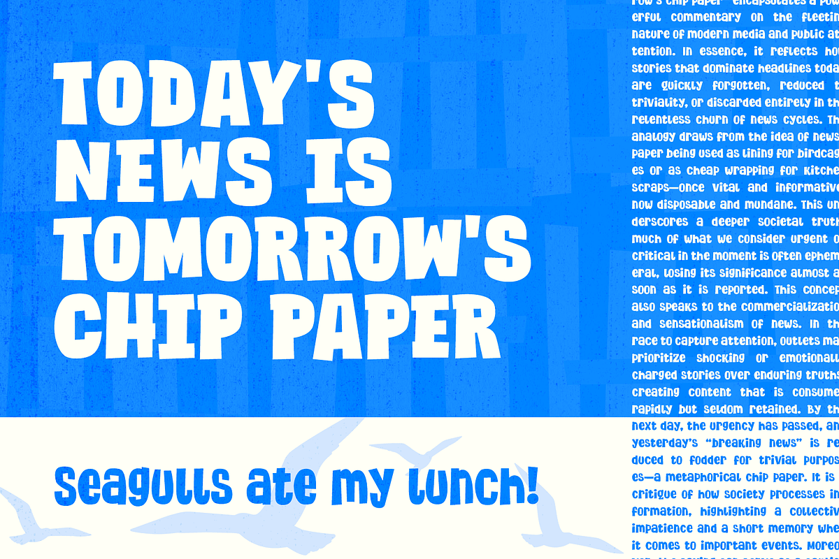 Chip Shop A Straight Cut Poster Font, a Sans Serif Font by Wingsart Studio (Photo 9 of 15)