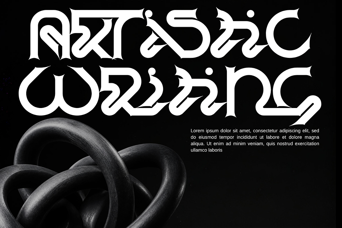 Knotted Contest - Cyber-Gothic Font, a Serif Font by 177Studio (Photo 6 of 8)