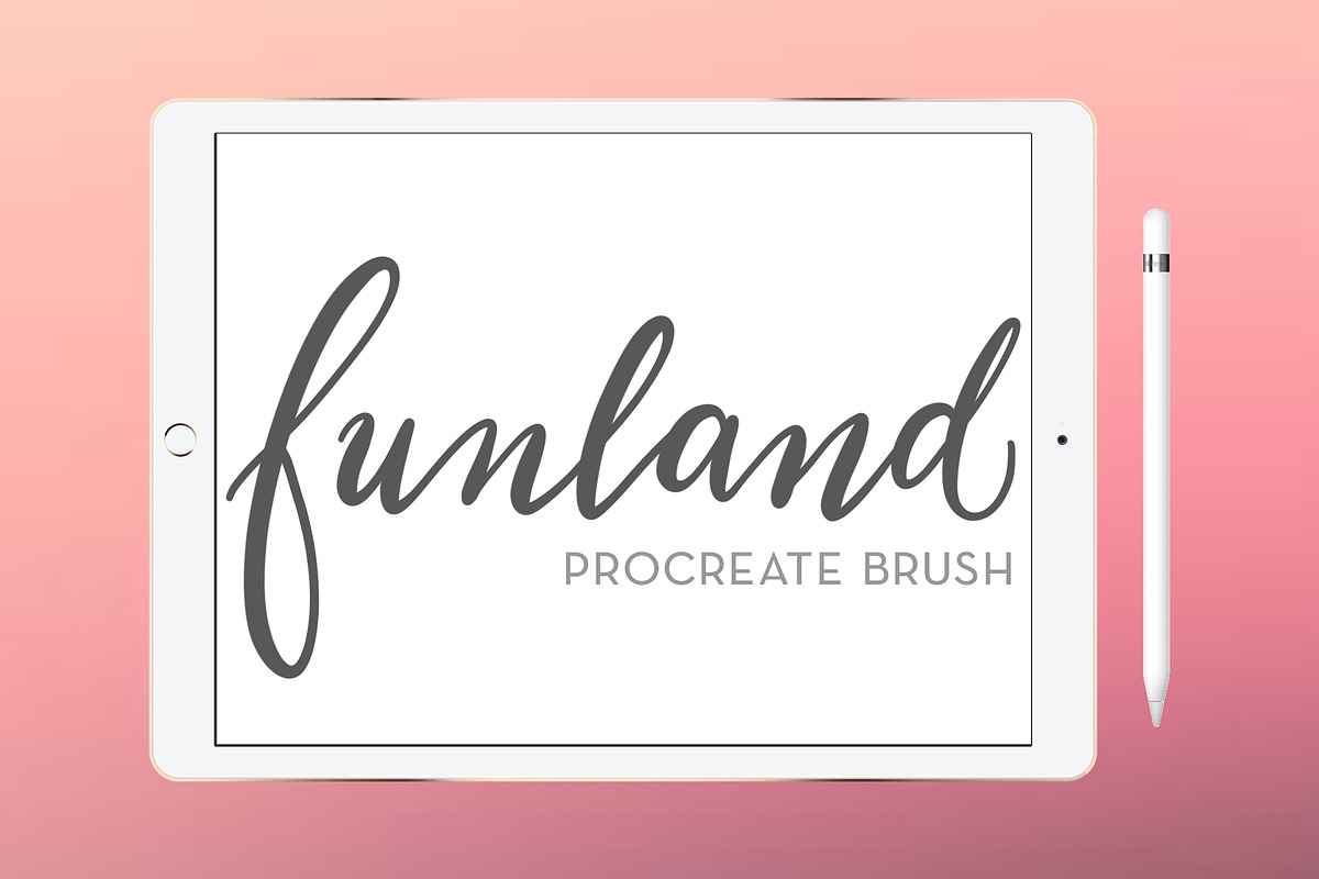 Funland procreate brush calligraphy, a Brush Add-On by chattypress (Photo 1 of 3)