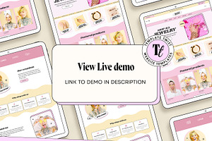 Pink Wix Shop Website Template