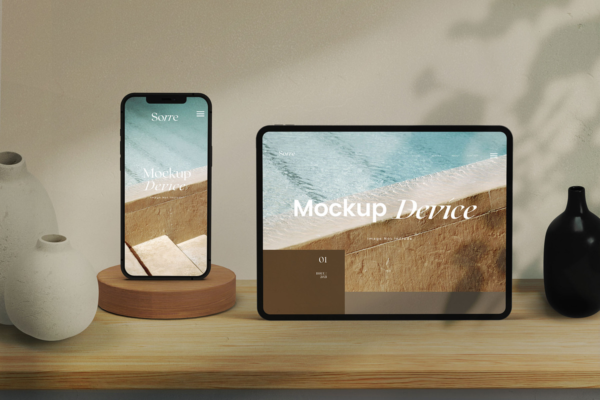 Sorre - Customisable Device Mockups, an iPhone Mockup by Dirtytemp Studio (Photo 7 of 15)