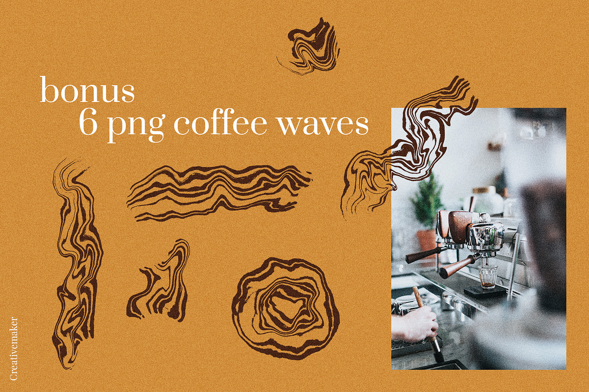 COFFEE ABSTRACT PATTERNS BUNDLE, a Texture Graphic by Creativemaker (Photo 11 of 21)