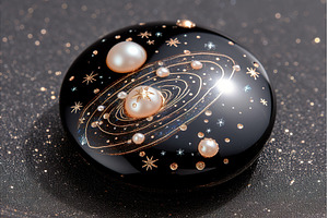 Luxury cosmos jewelry brooch design, a Background Photo by Lermont51