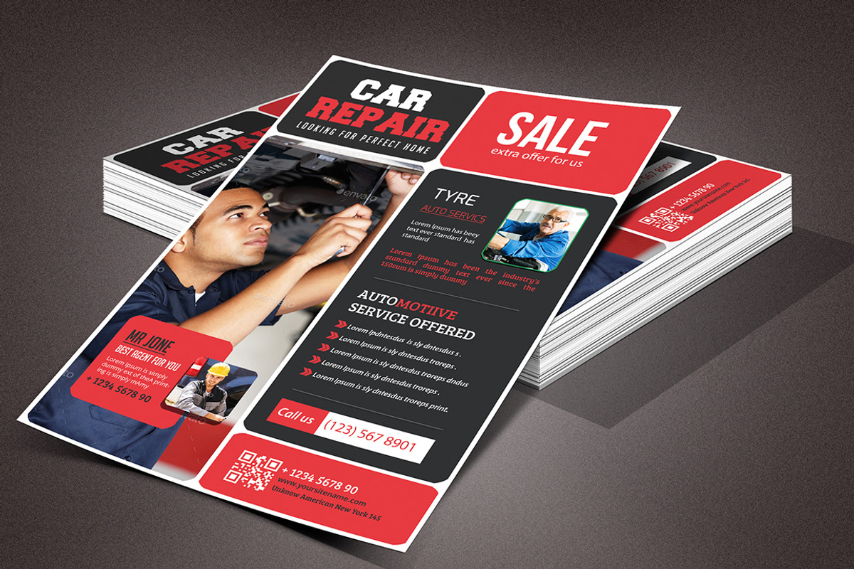 Car Repair Flyer, a Flyer Template by TheGraphicsWorld (Photo 2 of 3)