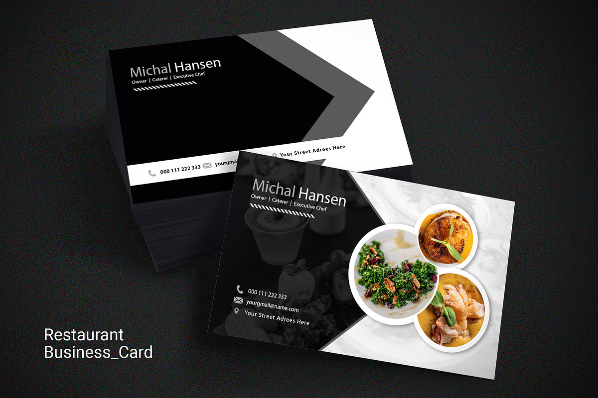 Restaurant Business Card, a Business Card Template by AfzaalGraphics (Photo 1 of 2)