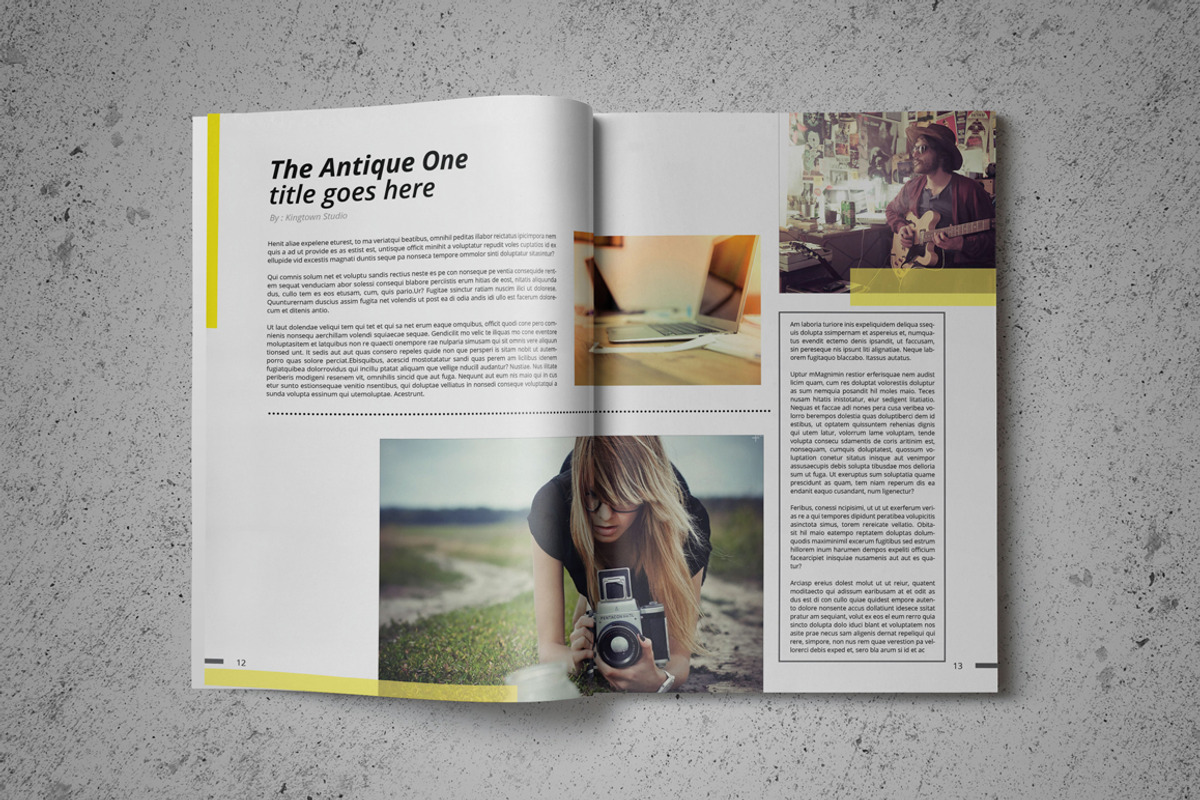 Antique. MGZN Template, a Magazine Template by Kingtown (Photo 4 of 5)