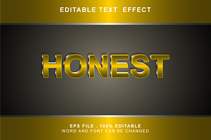 Honest Text Effect Editable