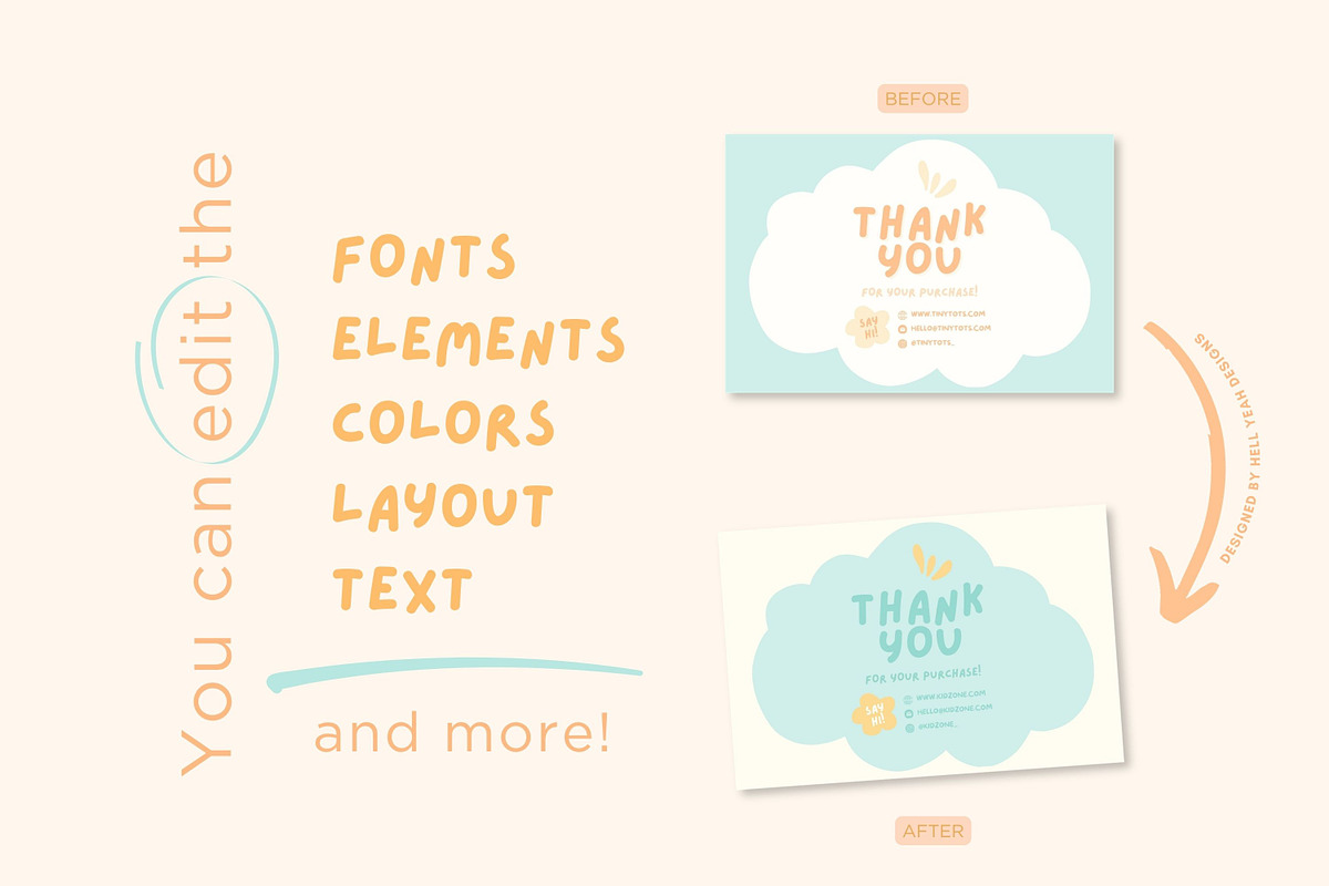 Baby Theme Brand Stationery Bundle, a Stationery Template by Hell Yeah Designs (Photo 6 of 9)