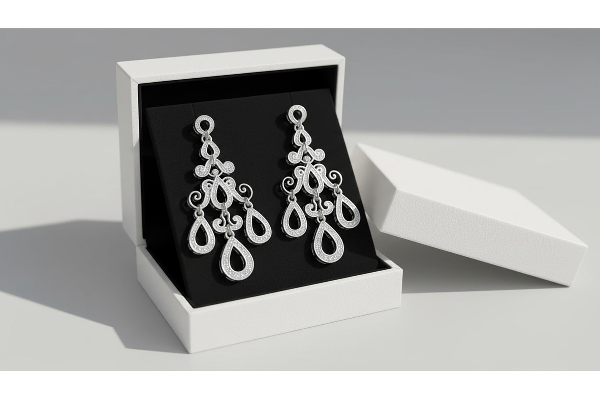 Ornate Filigree Earring, an Object Graphic by Designer_Momina (Photo 5 of 5)