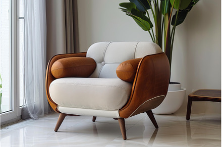 Modern armchair standing in a, a Nature Photo by Ylivdesign