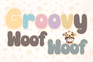 Groovy Woof Woof - Handwritten