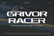 Grivor Racer - Modern Sport Font, a Sans Serif Font by Flawless And Co (Thumbnail 1 of 10)