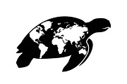 World Map Sea Turtle Bundle, an Illustration by Gaye Art (Thumbnail 17 of 31)
