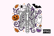 Spooky Skeleton Halloween Art, a Seasonal Illustration by Creative Art (Thumbnail 1 of 3)