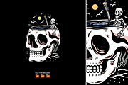 Summer Skull Drinking Illustration, an Object Illustration by Decoconio Design (Thumbnail 1 of 3)