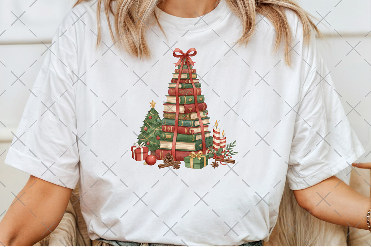 Christmas Book Stack PNG, an Illustration by Craft Nest (Photo 5 of 6)