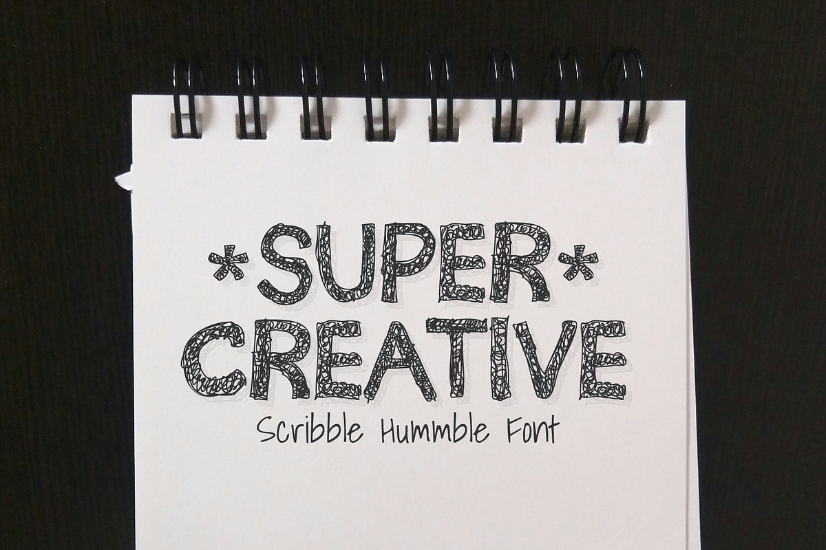 Scribble Hummble Handwritten Font, a Handwritten Font by Erifqizefont (Photo 3 of 6)