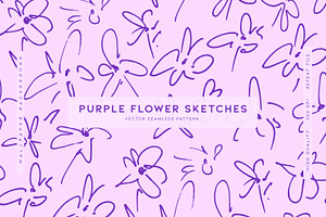 Purple Flower Sketches