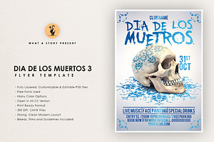 Dia De Los Muertos 3, a Flyer Template by What a Story