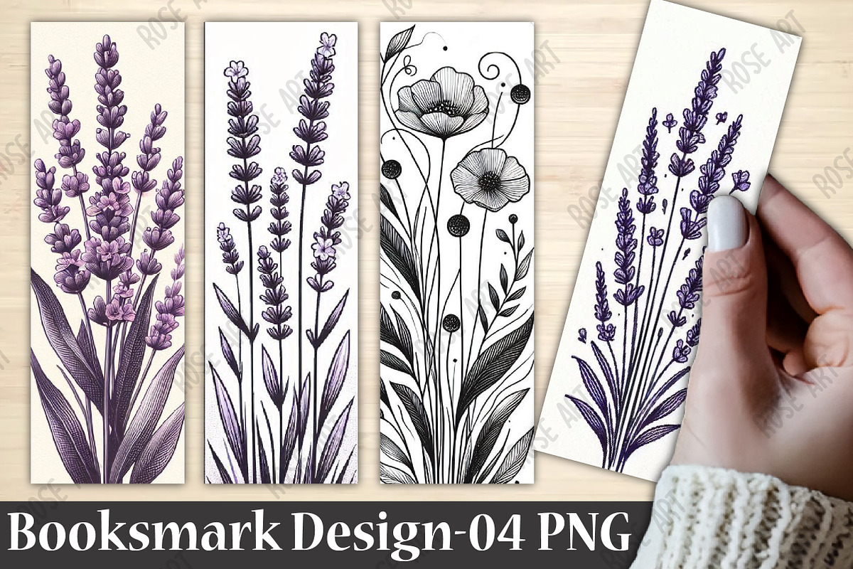 Elegant Lavender Bookmark Design, a Templates & Theme by Rose Art