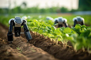 A robot stands firmly in the dirt, s, a Photo by Iftikhar Alam