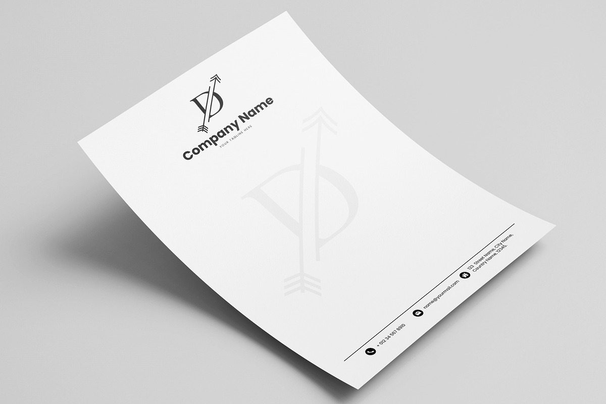 D letter monogram with stationary,, a Stationery Template by Walldecorated (Photo 2 of 3)