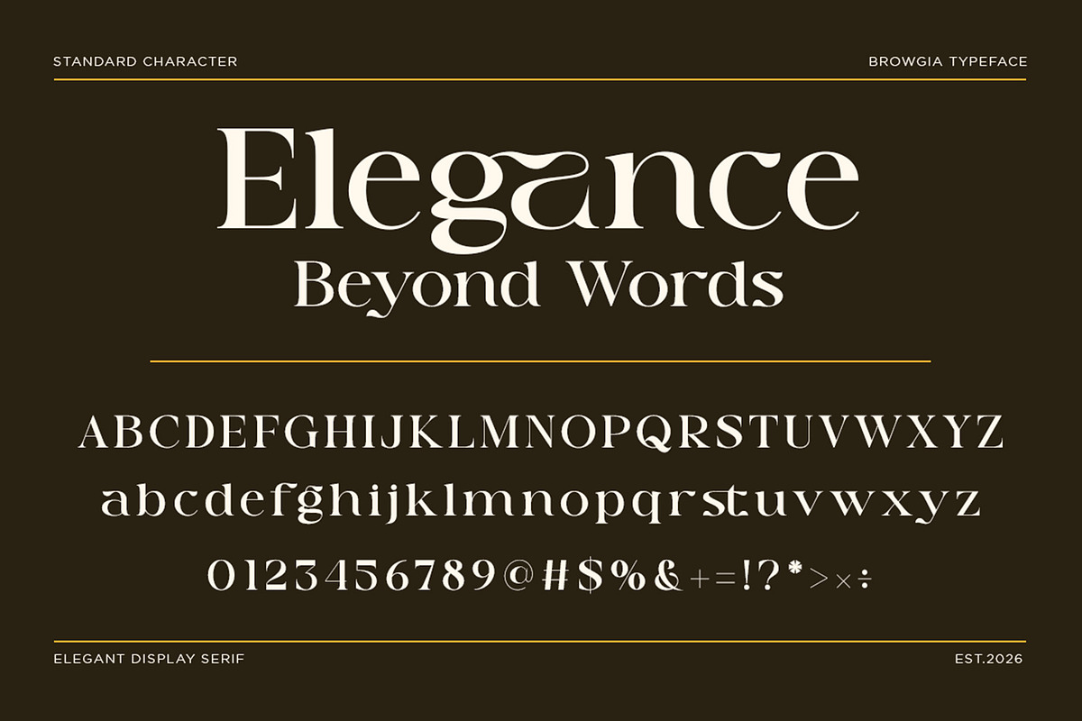 Browgia - Elegant Luxury Typeface, a Serif Font by Muflieart (Photo 5 of 8)