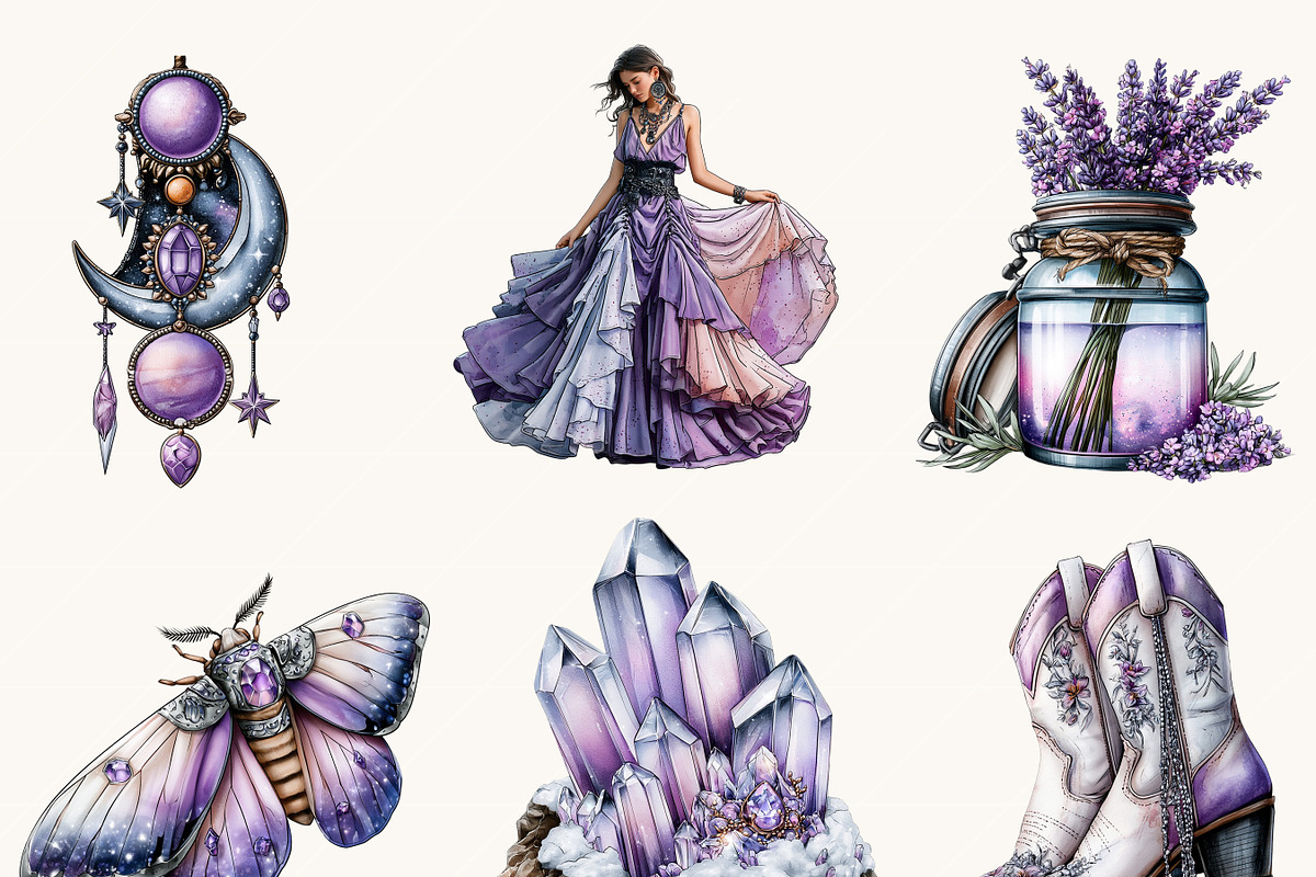 Gothic Western Fashion Clipart, a Person Illustration by BusyDaydesign (Photo 5 of 9)