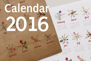 Fresh Flower Calendar for 2016.