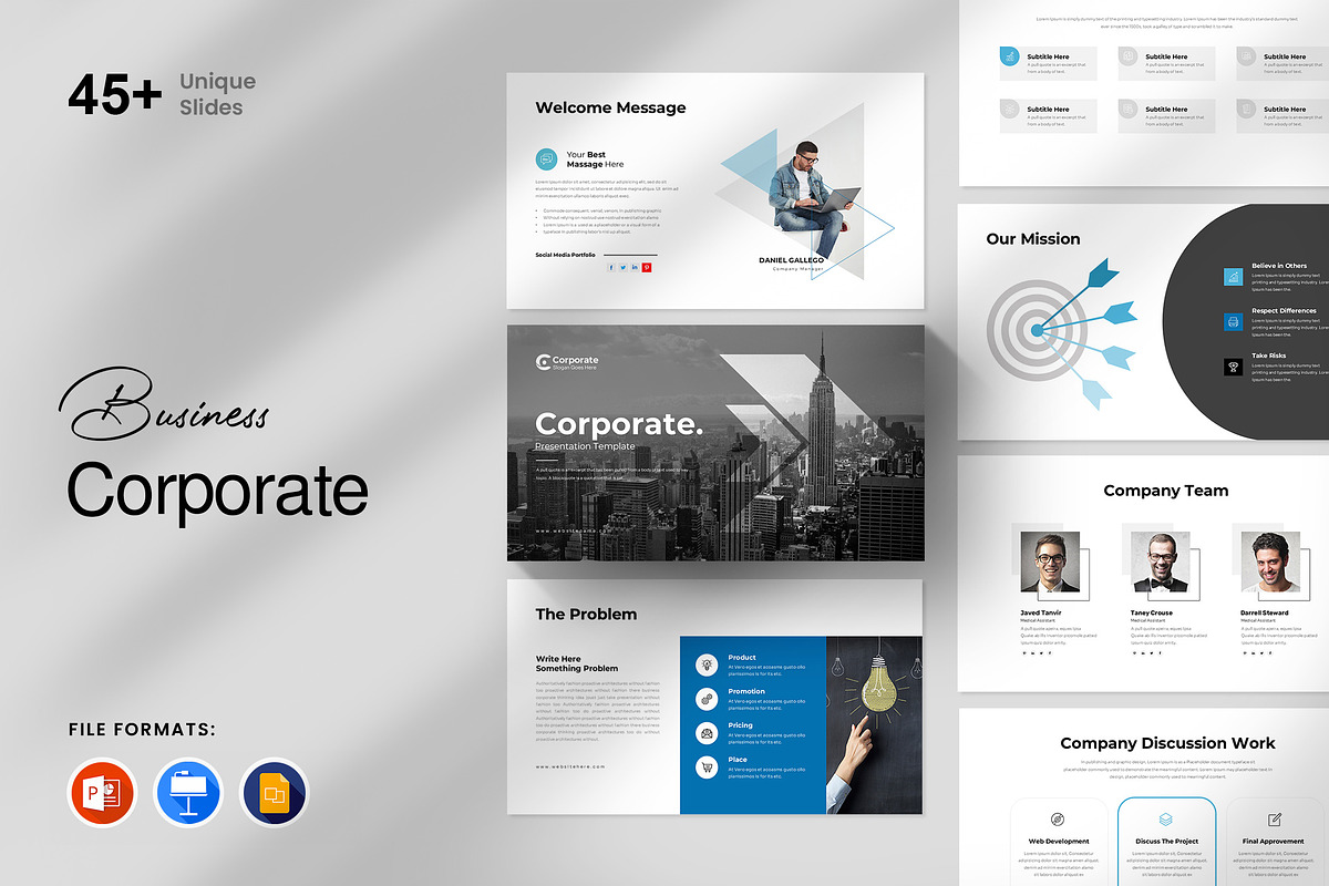 Business Presentation Template, a Presentation Template by GenerousArt (Photo 1 of 8)