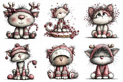 Whimsical Christmas Cat Clipart, an Illustration by Daily.Designs (Thumbnail 5 of 5)