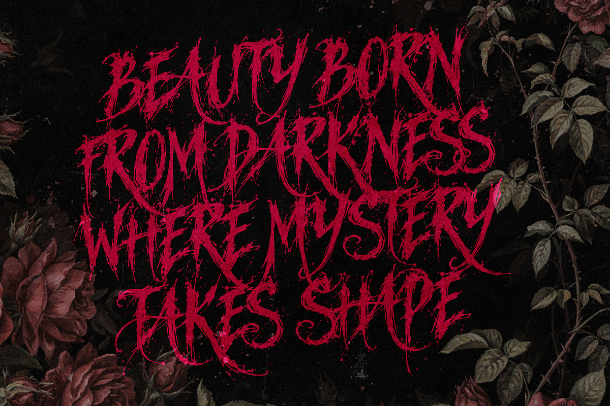 Veirwrath Borngrave - Haunted Beauty, a Handwritten Font by HypeWorksCo (Photo 10 of 12)
